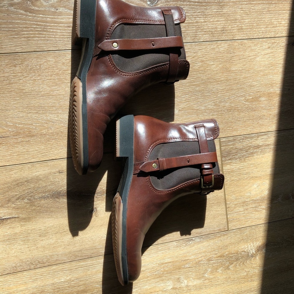 Ecco Women's Brown Leather Ankle Boots Eu 40 Us 9. - Picture 3 of 11